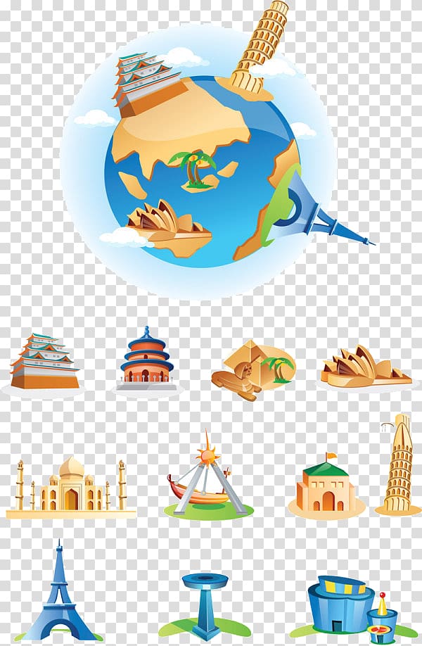 Drawing Location Landmark Building , Cartoon Earth Building transparent background PNG clipart