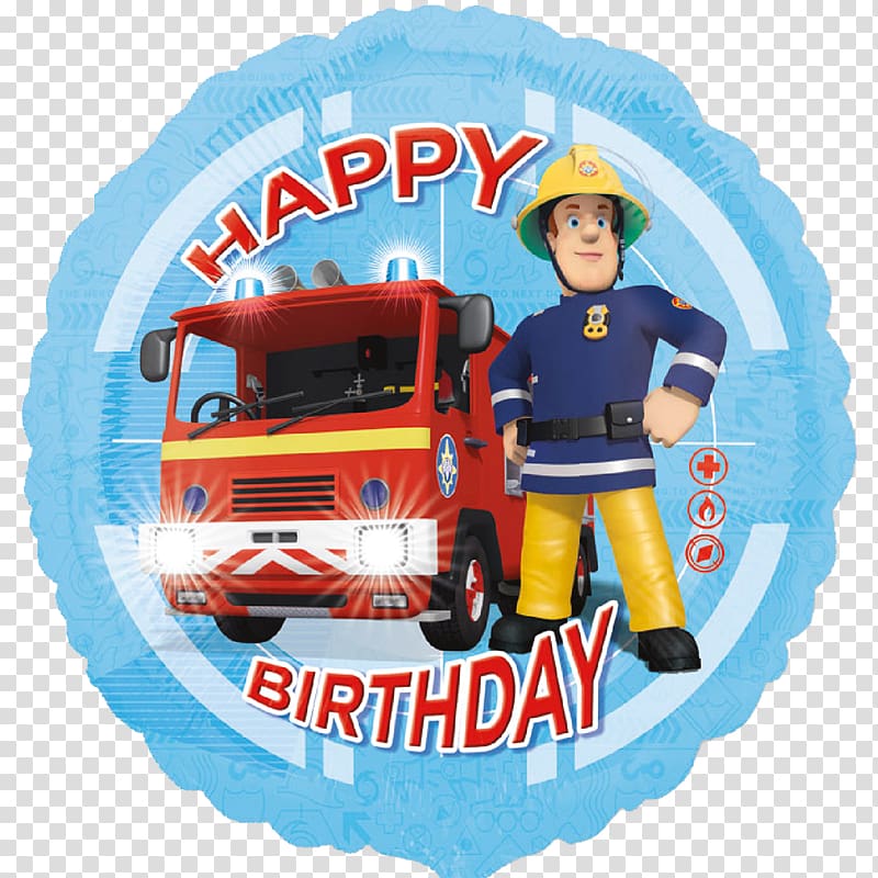 Balloon Birthday cake Party Happy Birthday to You, fireman sam transparent background PNG clipart