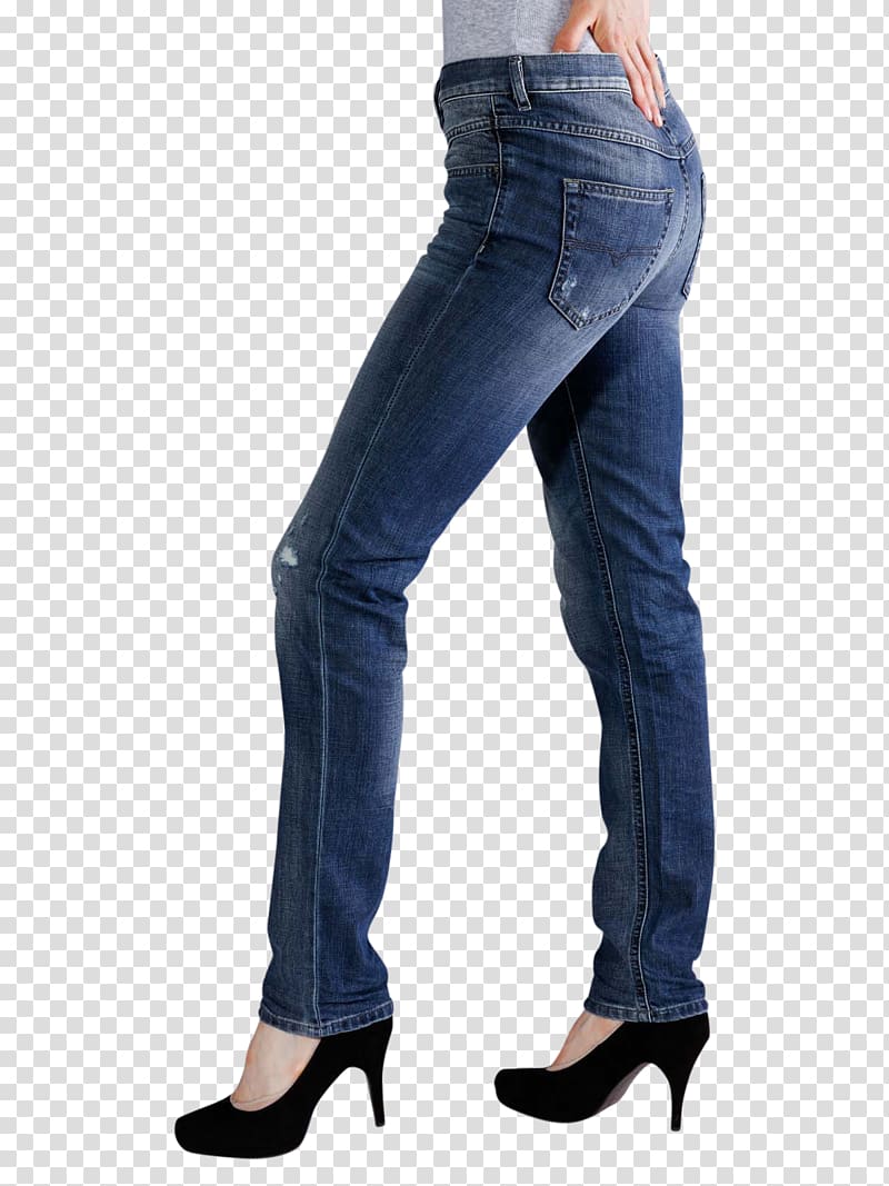 Nudie Jeans Denim Slim-fit pants, slim woman transparent background PNG clipart
