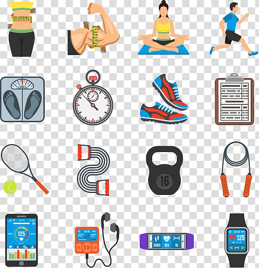 Physical fitness Icon design Icon, Sports equipment material transparent background PNG clipart