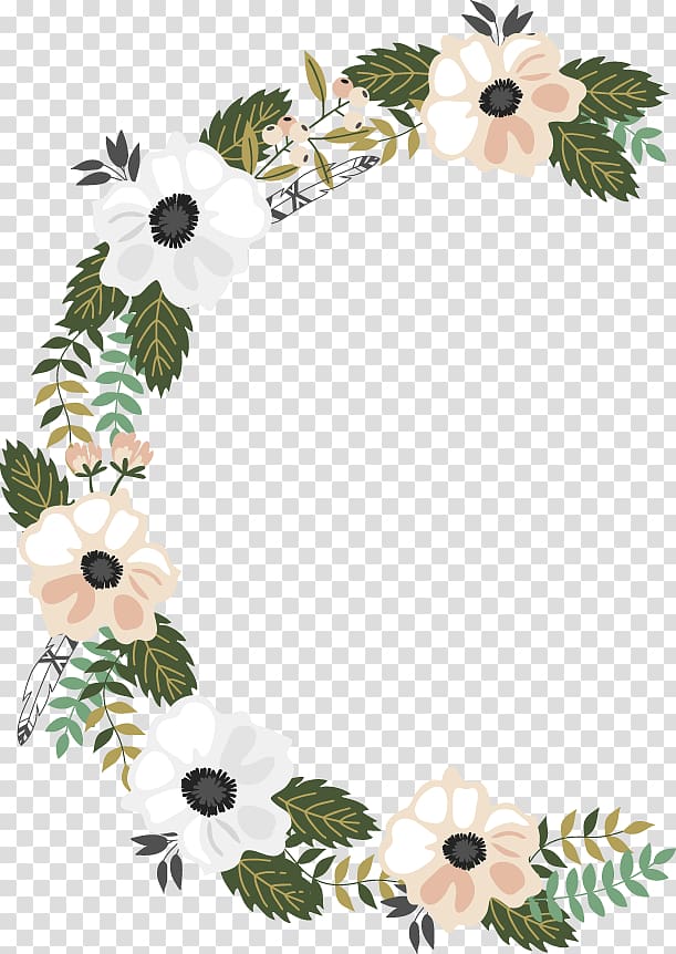 Floral design Flower Wreath, taobao copywriter transparent background PNG clipart