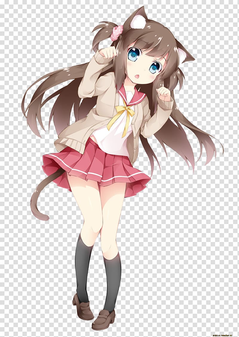Catgirl Anime Lolicon Kavaii, ginger transparent background PNG clipart