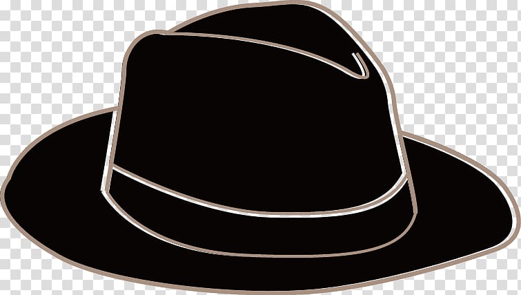 black cowboy hat illustration, Fedora Hat, Men\'s Casual hat transparent background PNG clipart