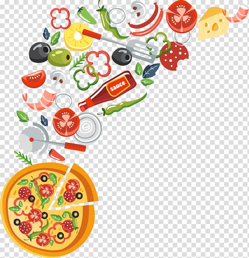 Pixel Art Kawaii Nourriture Pizza