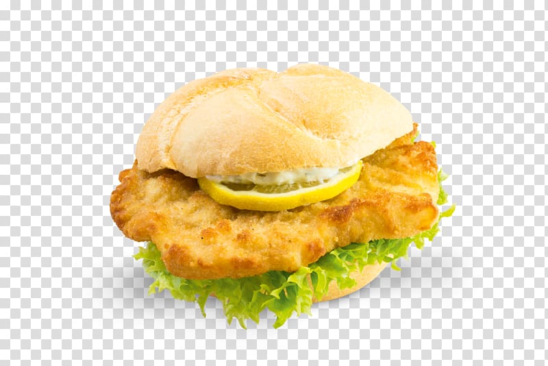 Salmon burger Breakfast Back-Factory Filiale Augsburg Fast food Small bread, chicken schnitzel transparent background PNG clipart