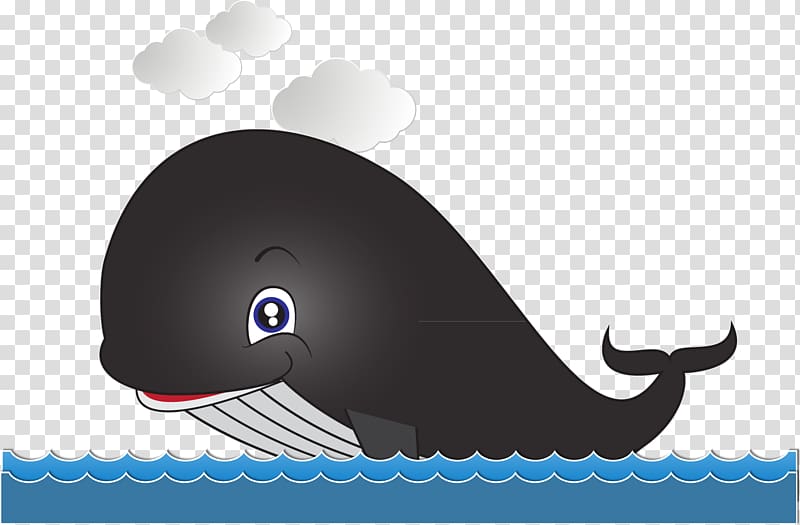 Cartoon Whale Drawing, Cartoon dolphin material transparent background PNG clipart