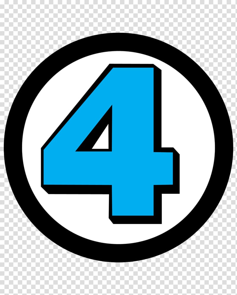 number 4 logo, Mister Fantastic T-shirt Ultimate Fantastic Four Logo, 4 transparent background PNG clipart