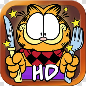 Feed Garfield Odie Jon Arbuckle Garfield Chef Match 3 Puzzle Hungry Transparent Background Png Clipart Hiclipart - download hd garfield clipart angry garfield roblox