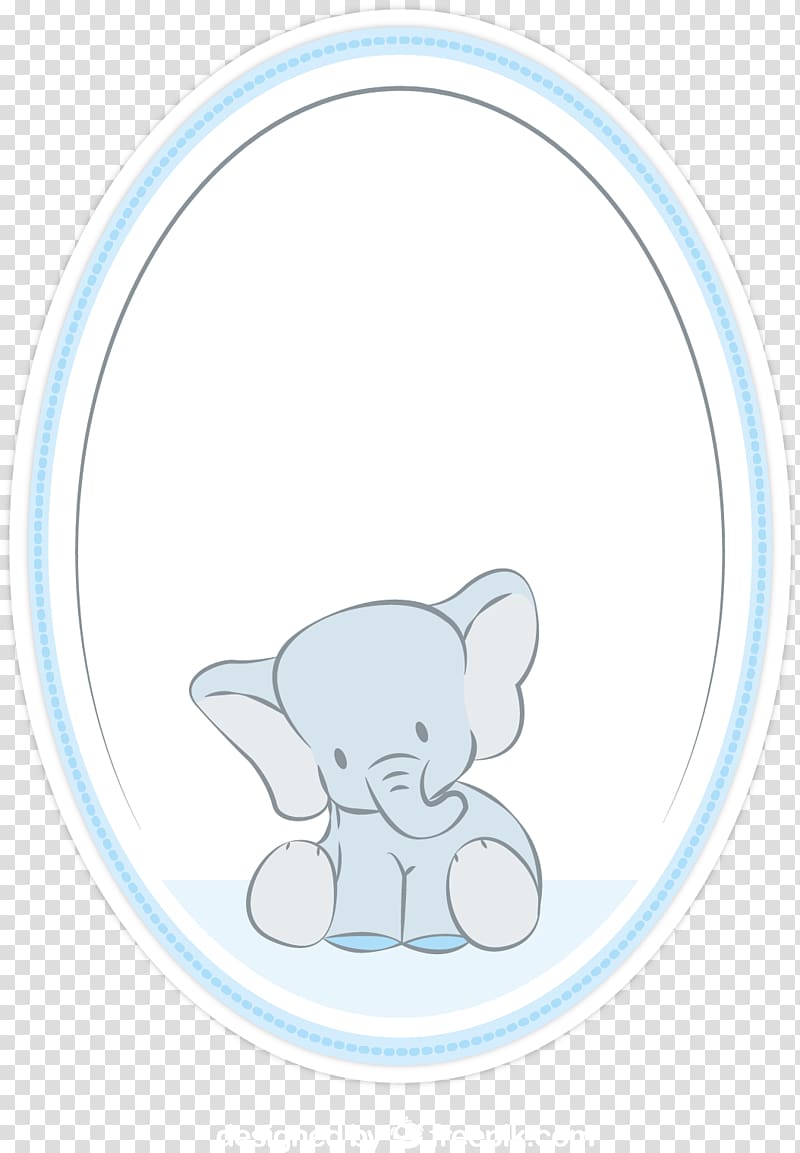 oval white and blue elephant illustration, Elephant Euclidean , elephant in the mirror transparent background PNG clipart