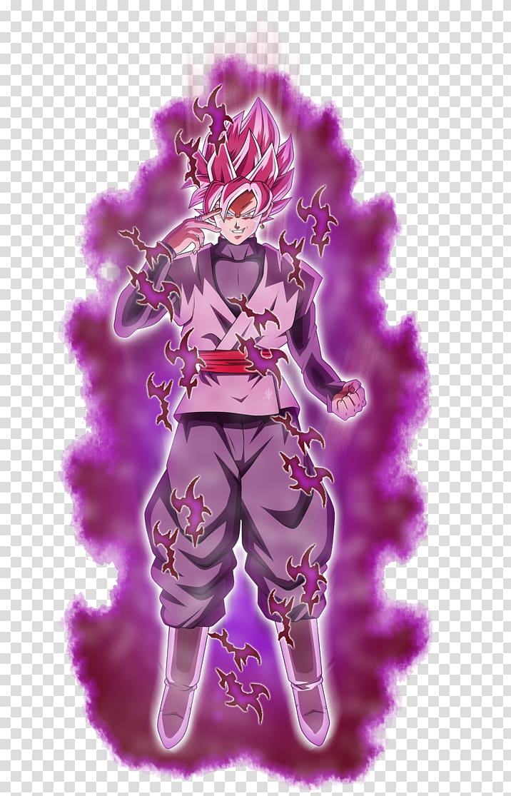 Goku Trunks Vegeta Majin Buu Super Saiyan, black aura transparent background PNG clipart