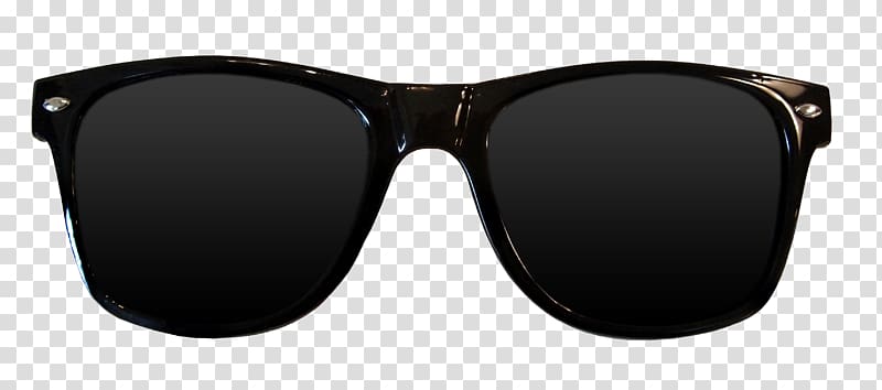 black Wayfarer-style sunglasses illustration, Sunglasses Ray-Ban Wayfarer Lens, Sunglasses transparent background PNG clipart