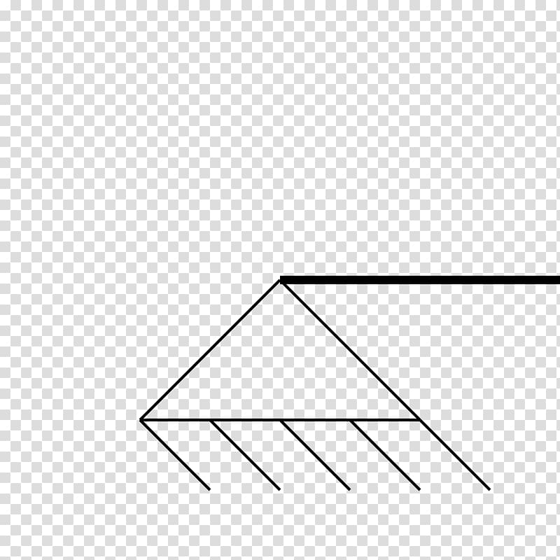 Triangle Point White Line art, triangle transparent background PNG clipart