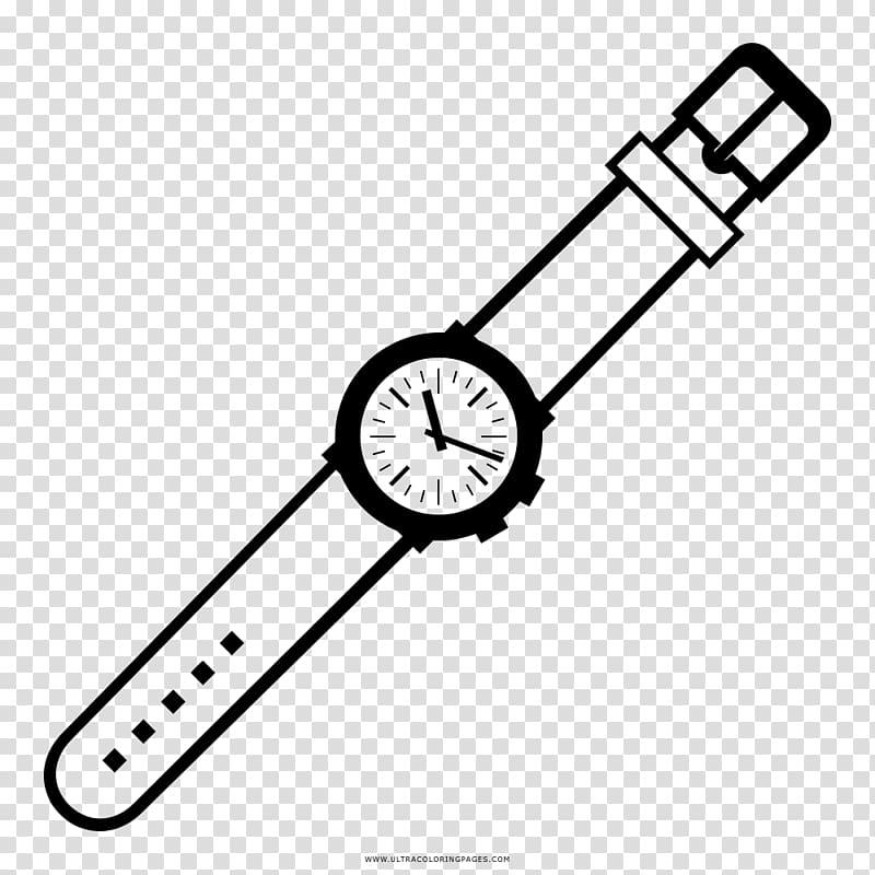 Watch Drawing Clock Coloring book, watch hands transparent background PNG clipart