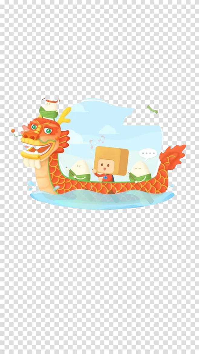 Zongzi Dragon Boat Festival u7aefu5348 Illustration, Dumplings boat race transparent background PNG clipart