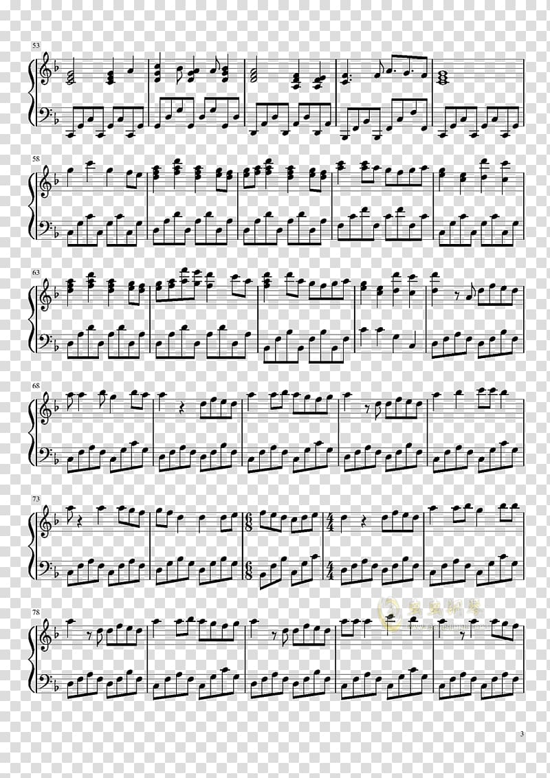 Sheet Music Nightwish Élan Piano, sheet music transparent background PNG clipart