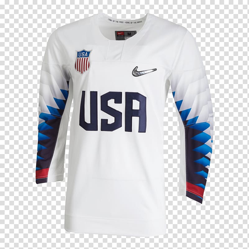 2018 Winter Olympics United States National Men\'s Hockey Team National Hockey League T-shirt Hockey jersey, World Cup Jersey transparent background PNG clipart