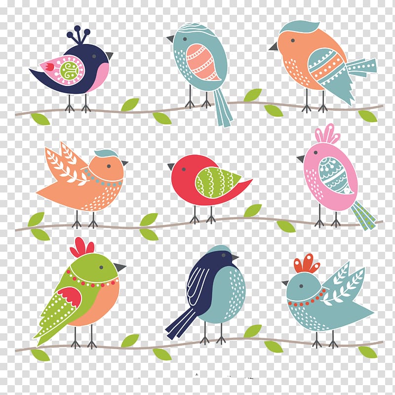 Bird Cuteness Illustration, Cartoon bird album transparent background PNG clipart