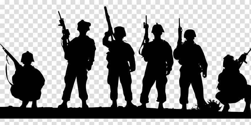 Soldier Military Army Silhouette, raise or enlarge an army transparent background PNG clipart