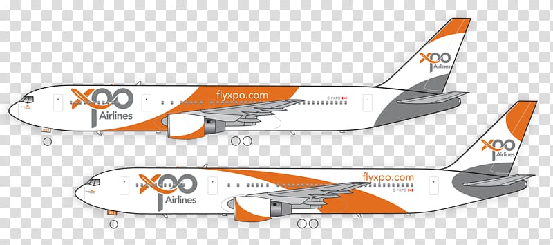 Air travel Airline Boeing 767 Aircraft livery, new concept transparent background PNG clipart