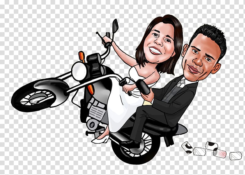 Motorcycle accessories Engagement Caricature Marriage, casamento transparent background PNG clipart