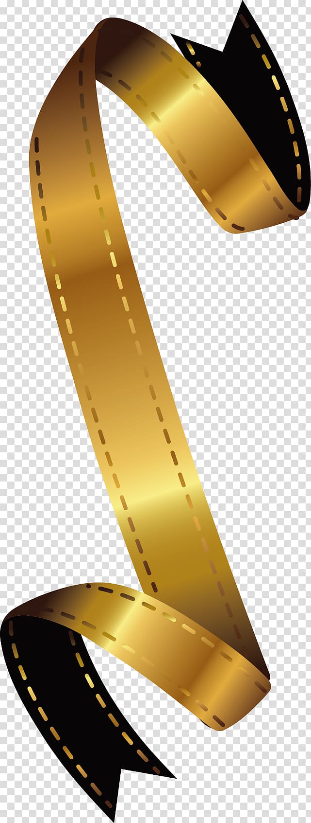 gold ribbon template, Gold ribbon design transparent background PNG clipart