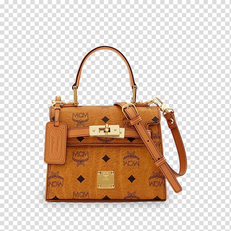MCM Worldwide Handbag Satchel Leather, women bag transparent background PNG clipart
