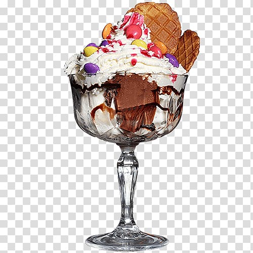 Sundae Ice Cream Cones Black Forest gateau Stracciatella, Dark Chocolate Dipping Sauce transparent background PNG clipart