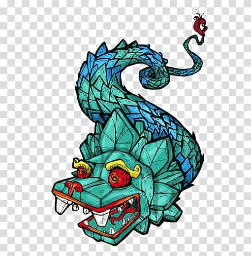 dragon , Maya civilization Quetzalcoatl Mesoamerica Codex Telleriano-Remensis Tattoo, Cartoon Chinese Dragon transparent background PNG clipart