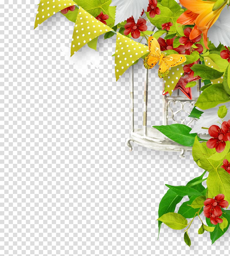 Ornament Flower Floral design, Creative floral design floral material transparent background PNG clipart