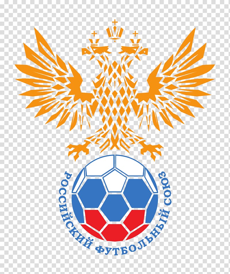orange, blue, white, and red soccer and eagle logo, 2018 FIFA World Cup Russia national football team The UEFA European Football Championship Russian Football Union, Russia transparent background PNG clipart