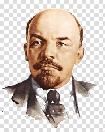 portrait of man in black suit jacket illustration, Lenin transparent background PNG clipart