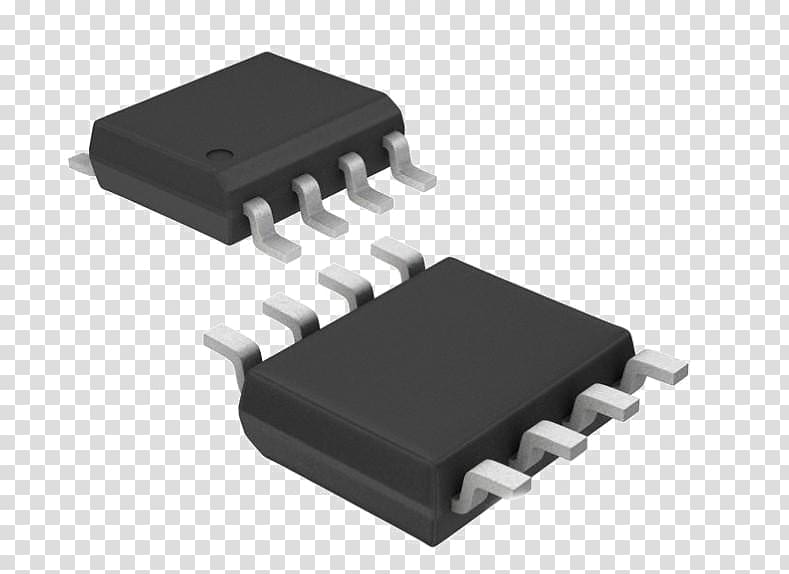 Integrated Circuits & Chips Semiconductor Surface-mount technology Power management integrated circuit STMicroelectronics, Quad Flat Package transparent background PNG clipart