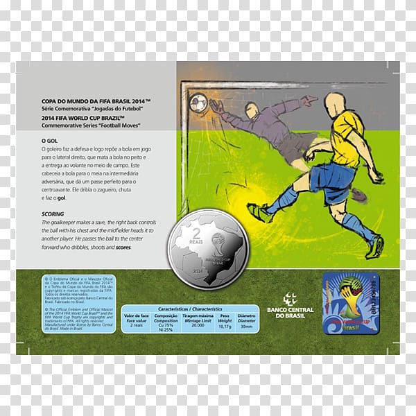 Currency Coin 2014 FIFA World Cup Brazilian real, Coin transparent background PNG clipart