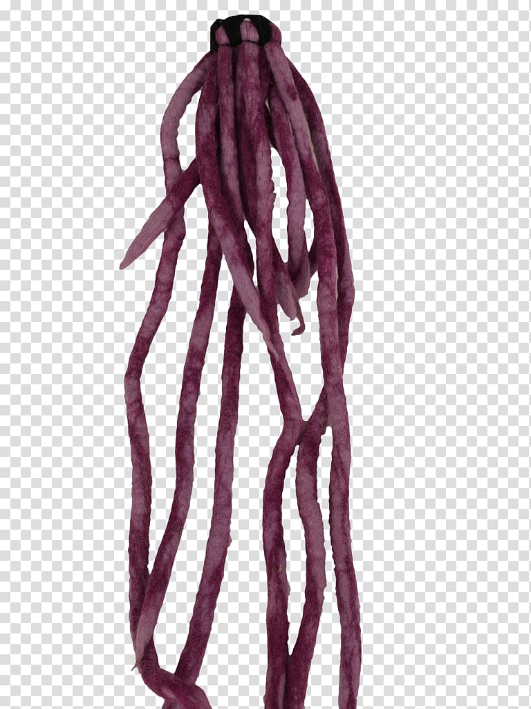 Dreadlocks Purple Hair Color, wool transparent background PNG clipart