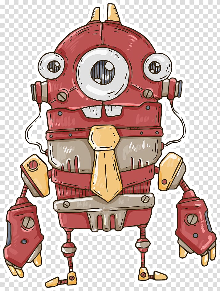 Robot Euclidean , red robot transparent background PNG clipart