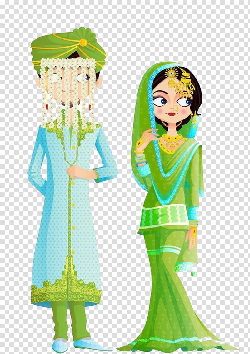traditional indian wedding dress transparent background PNG clipart