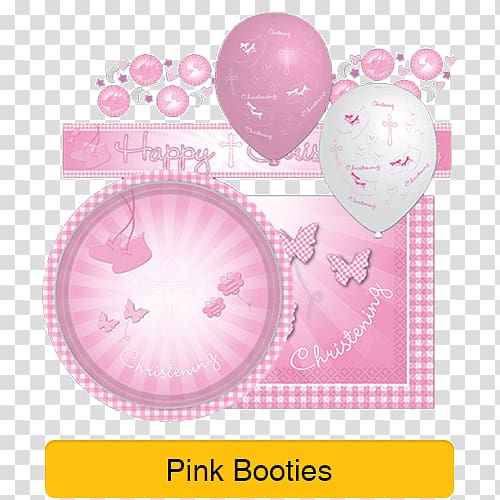 Baptism Confirmation Pink Botina Balloon, Pink Letterhead transparent background PNG clipart