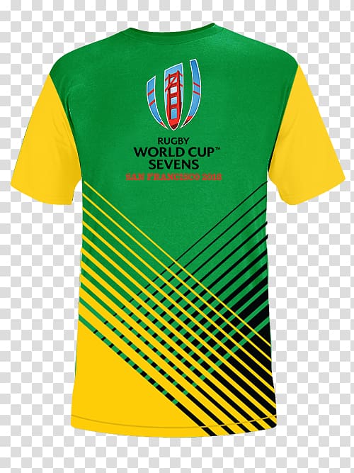 2018 Rugby World Cup Sevens T-shirt Textile Advertising, Rugby Sevens transparent background PNG clipart