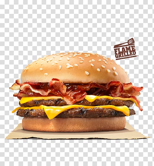 Whopper Hamburger Cheeseburger Chicken sandwich Big King, burger king transparent background PNG clipart