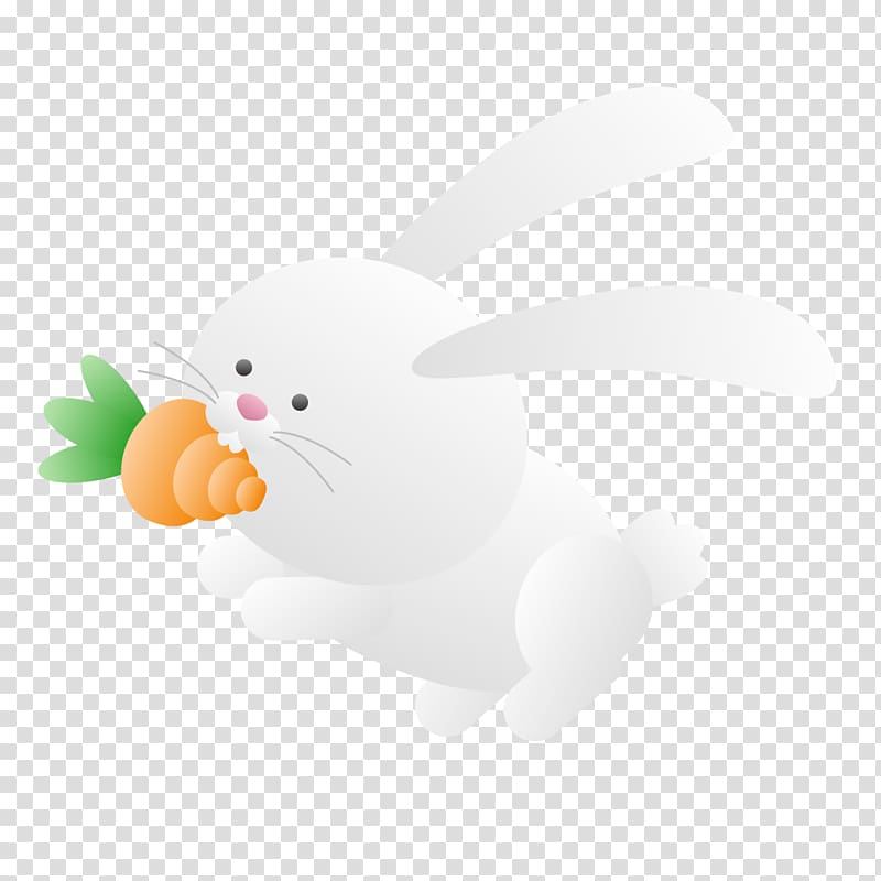 Leporids Icon, Bite carrot cute bunny transparent background PNG clipart