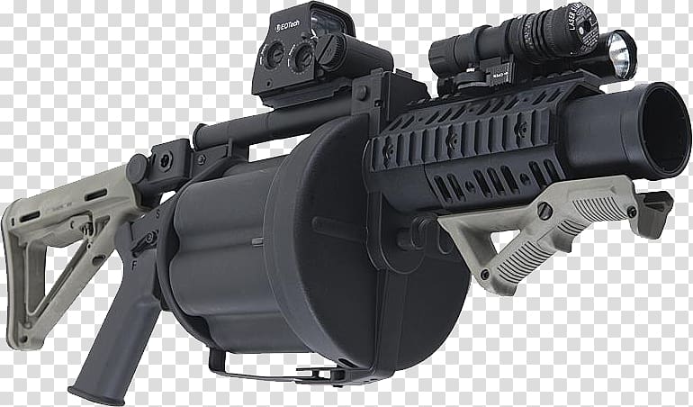 Assault rifle M320 Grenade Launcher Module Firearm, assault rifle transparent background PNG clipart