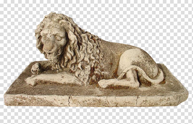 Lion Statue Figurine Bronze sculpture, lion transparent background PNG clipart