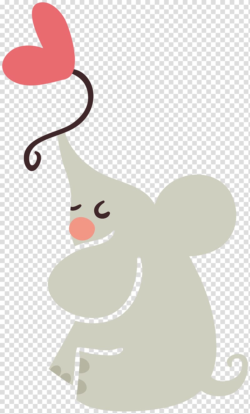 Elephant Nose , Small elephant and love transparent background PNG clipart