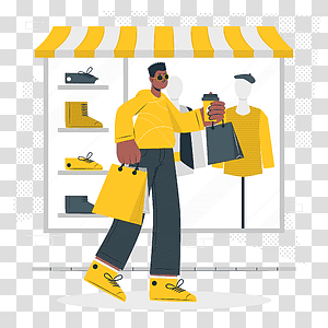 illustration, Shopping, buy, people, customer, purchase, cool transparent background PNG clipart thumbnail