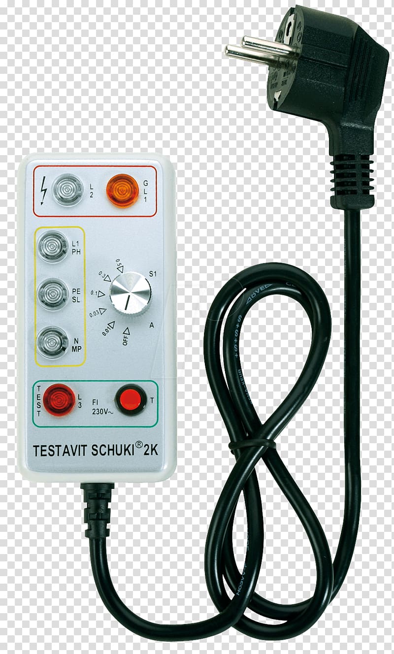 AC power plugs and sockets Residual-current device Testboy Schuki Mains tester plug Testavit Schuki 2K Schuko 99160116 amw testboy 1a, tb transparent background PNG clipart