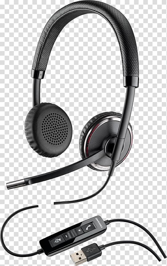 Plantronics Blackwire C520 Headset Headphones USB Stereophonic sound, headphones transparent background PNG clipart