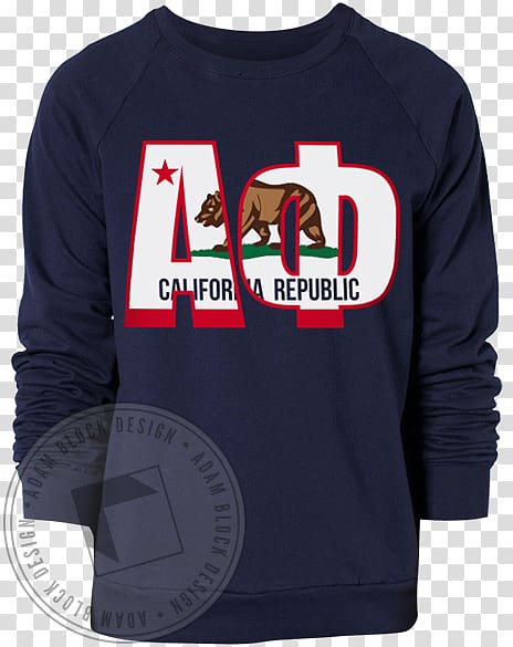 Long-sleeved T-shirt Long-sleeved T-shirt California Republic Sweater, block flag transparent background PNG clipart