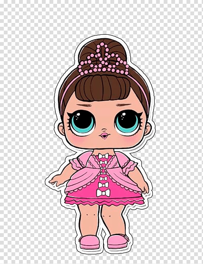 brown haired girl , MGA Entertainment L.O.L. Surprise! Series 1 Mermaids Doll Action & Toy Figures L.O.L. Surprise! Confetti Pop Series 3, doll transparent background PNG clipart