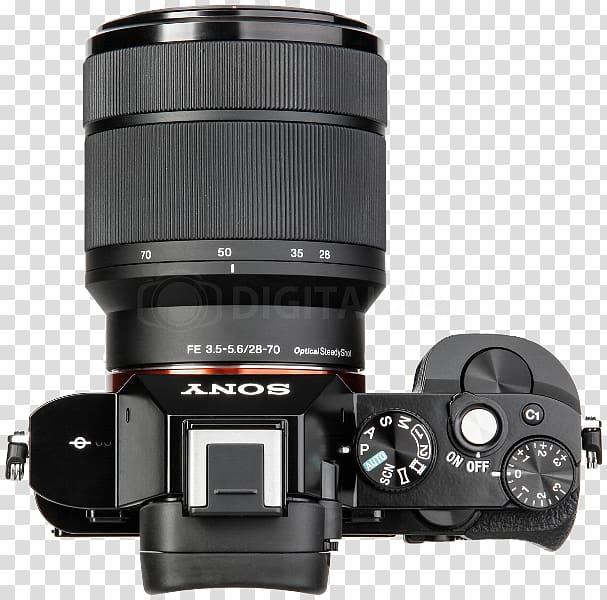 Sony α7 II Sony Alpha 7S Mirrorless interchangeable-lens camera Full-frame digital SLR Sony FE 28-70mm F3.5-5.6 OSS, Camera transparent background PNG clipart