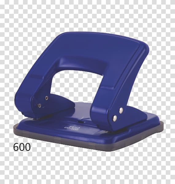 A Blue Paper Puncher Tool with a Note Stock Image - Image of